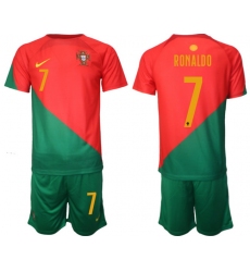 Men FIFA 2022 Portugal Cristiano Ronaldo Soccer Red Jersey 109