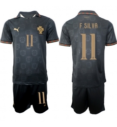Portugal 2026 FIFA World Cup Soccer Jersey Black #11 F.SILVA