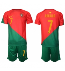 Youth FIFA 2022 Portugal Cristiano Ronaldo Soccer Red Jersey