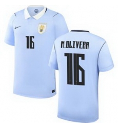 Men 16 Uruguay Mathias Olivera Away Replica Jersey World 1 Men 16 Uruguay Mathias Olivera Away Replica Jersey World 1