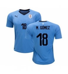 Uruguay #18 M.Gomez Home Soccer Country Jersey