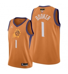 suns devin booker orange 2021 western conference champions jersey