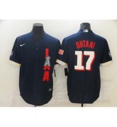 Men's Los Angeles Angels of Anaheim #17 Shohei Ohtani Navy 2021 All-Star Game Authentic Jersey