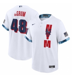 Men's New York Mets #48 Jacob deGrom Nike White 2021 MLB All-Star Game Replica Player Jersey