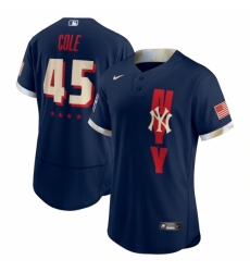 Men's New York Yankees #45 Gerrit Cole Nike Navy 2021 MLB All-Star Game Authentic Player Jersey