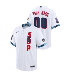 Men's San Diego Padres Custom #00 White 2021 MLB All-Star Game Jersey
