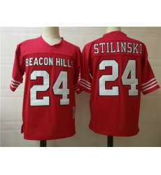 NCAA Film Beacon Hill Stilinski 24 Red Stitched Jersey