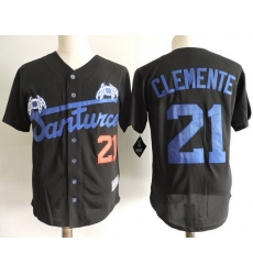 NCAA Film Jersey Clemente 21 Black Stitched Jersey