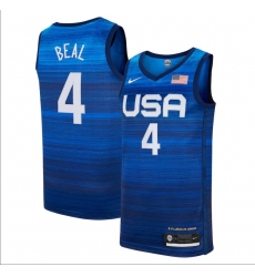 Men's USA Team Bradley Beal Away Blue 2021 Tokyo Olympics Jersey II