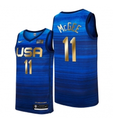USA Dream Team 11 Javale Mcgee 2021 Tokyo Olymipcs Nike Basketball Jersey Blue