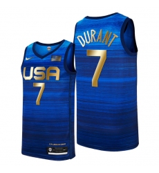 USA Dream Team 7 Kevin Durant 2021 Tokyo Olymipcs Nike Basketball Jersey Blue