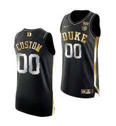 Duke Blue Devils Custom Black Golden Edition 2021 22Authentic Basketball Jersey