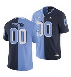 North Carolina Tar Heels Custom College Football Navy Blue Split Edition Game Jersey