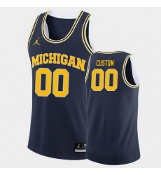 Michigan Wolverines Custom Navy Authentic College Basketball Jersey