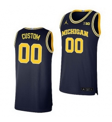 Michigan Wolverines Custom Navy Limited Basketball Jersey