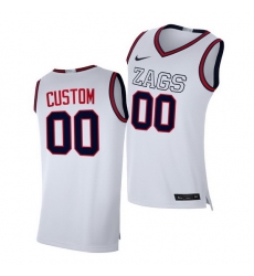 Gonzaga Bulldogs Custom White Replica 2020 21 College Basketball Jersey