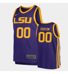 LSU Tiger Custom Purple Replica College Basketball Jersey