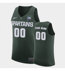 Michigan State Spartans Custom Green 2019 Final Four Replica Jersey