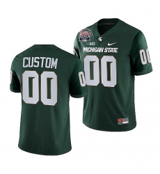 Michigan State Spartans Custom Green 2021 Peach Bowl College Football Playoff Jersey