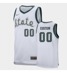Michigan State Spartans Custom White Replica College Basketball Jersey