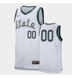 Michigan State Spartans Custom White Retro Performance College Basketball Jersey