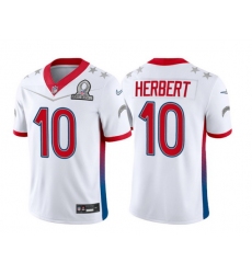 Men 2022 NFL Pro Bowl Los Angeles Chargers #10 Justin Herbert AFC White Jersey