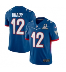 Men 2022 NFL Pro Bowl Tampa Bay Buccaneers #12 Tom Brady NFC Blue Jersey