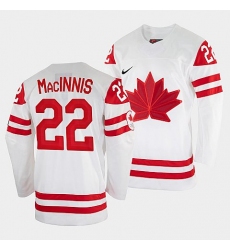 Men's Al MacInnis Canada Hockey White 2022 Winter Olympic #22 Salt Lake City Jersey