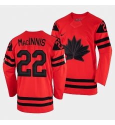 Men's Canada Hockey Al MacInnis Red 2022 Winter Olympic #22 Gold Winner Jersey