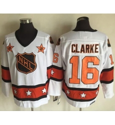 1972-81 NHL All-Star #16 Bobby Clarke White CCM Throwback Stitched Vintage Hockey Jersey