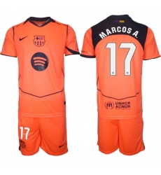 Men FC Barcelona 2026 Soccer Jerseys Orange #17 MARCOSA Men FC Barcelona 2026 Soccer Jerseys Orange #17 MARCOSA