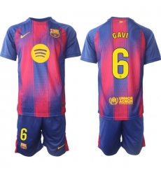 Men FC Barcelona 2026 Soccer Jerseys PinkBlue #6 GAVI Men FC Barcelona 2026 Soccer Jerseys PinkBlue #6 GAVI