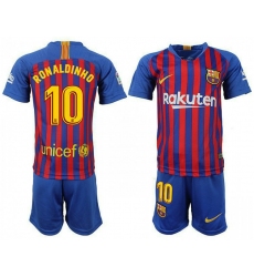 Nike Barcelona Ronaldinho #10 Soccer Jersey