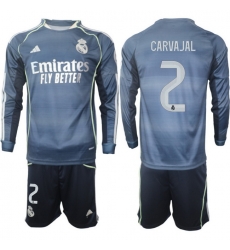 Men Real Madrid 2026 Soccer Jerseys DarkBlue Long #2 CARVAJAL Men Real Madrid 2026 Soccer Jerseys DarkBlue Long #2 CARVAJAL