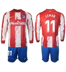 Men Atletico de Madrid Long Sleeve Soccer Jerseys 516