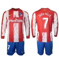 Men Atletico de Madrid Long Sleeve Soccer Jerseys 521