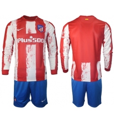 Men Atletico de Madrid Long Sleeve Soccer Jerseys 524