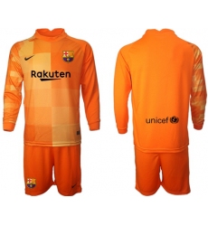 Men Barcelona Long Sleeve Soccer Jerseys 532