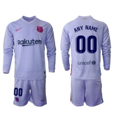 Men Barcelona Long Sleeve Soccer Jerseys 533 Customized