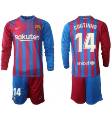 Men Barcelona Long Sleeve Soccer Jerseys 571