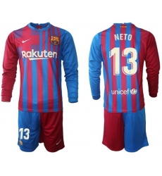 Men Barcelona Long Sleeve Soccer Jerseys 572