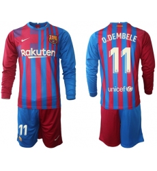 Men Barcelona Long Sleeve Soccer Jerseys 574