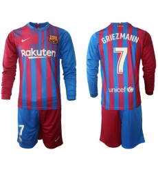Men Barcelona Long Sleeve Soccer Jerseys 581