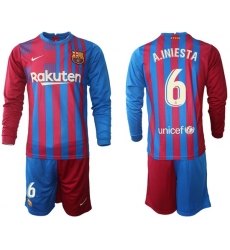 Men Barcelona Long Sleeve Soccer Jerseys 582