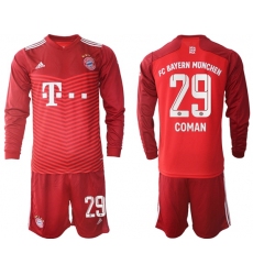Men Bayern Long Sleeve Soccer Jerseys 541