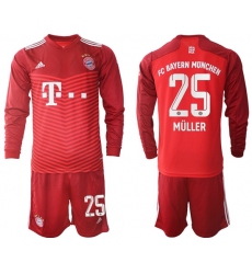 Men Bayern Long Sleeve Soccer Jerseys 542