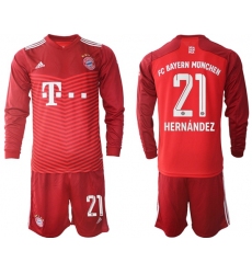 Men Bayern Long Sleeve Soccer Jerseys 543