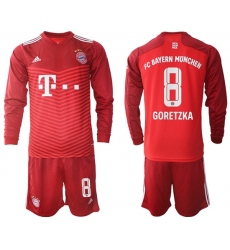 Men Bayern Long Sleeve Soccer Jerseys 548