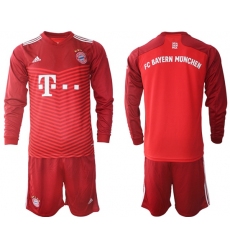 Men Bayern Long Sleeve Soccer Jerseys 560