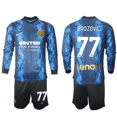 Men Inter Milan Long Sleeve Soccer Jerseys 502
